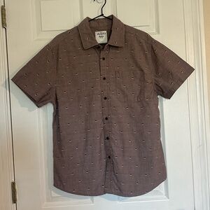Katin Burgundy Patterned Short Sleeve Shirt